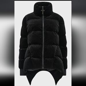 Killstar Black Velvet Puffer Jacket